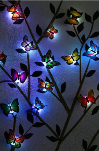 BUTTERFLY STICKER WITH LIGHT(6 PCS)