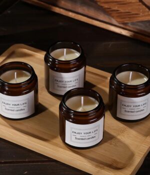 GLASS JAR SCENTED CANDLE