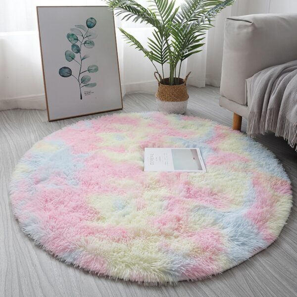 ROUND 80CM FUR RUG - Image 4