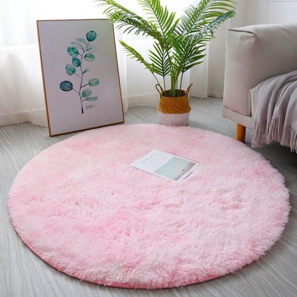 ROUND 80CM FUR RUG - Image 5