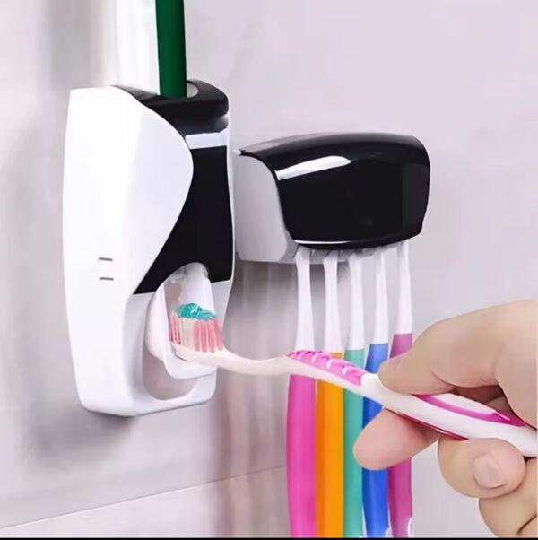 TOOTHPASTE DISPENSER/TOOTHBRUSH HOLDER