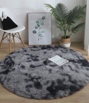 80CM ROUND FUR RUG