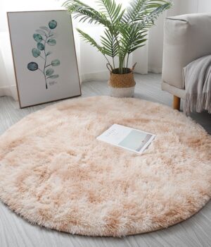 80CM ROUND FUR RUG