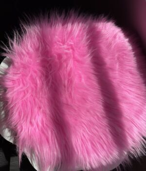 35CM ROUND FUR RUG