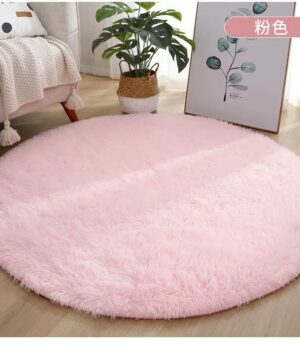 80CM ROUND FUR RUG