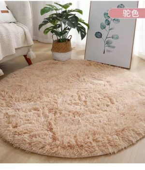 80CM ROUND FUR RUG