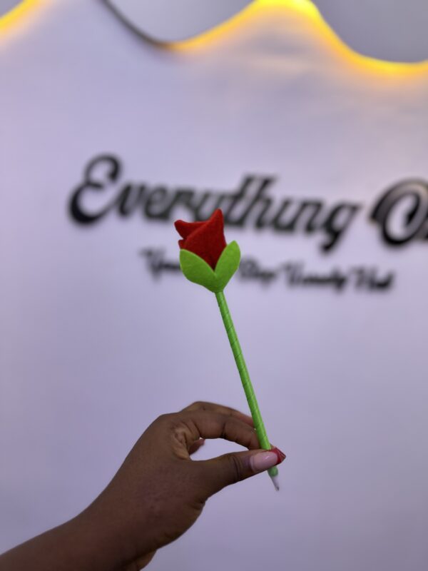 SINGLE ROSE WITH PEN