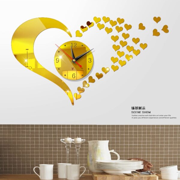 3D LOVE SHAPE DIY CLOCK