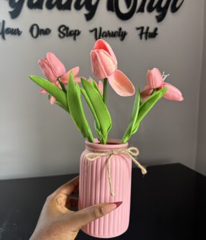 STRAIGHT FLOWER VASE(WITH TULIP)