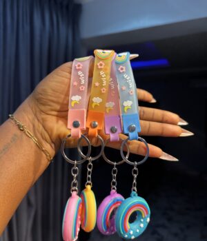 DOUGHNUT KEY HOLDER WITH LONG STRAP