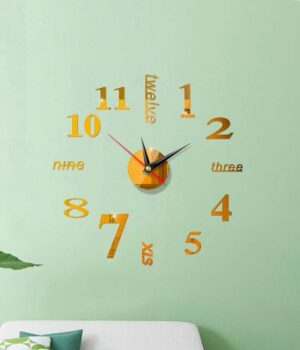 3D NUMBERS WALL CLOCK