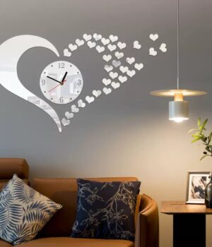 3D LOVE SHAPE WALL CLOCK